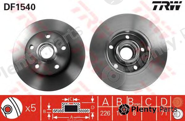  TRW part DF1540 Brake Disc