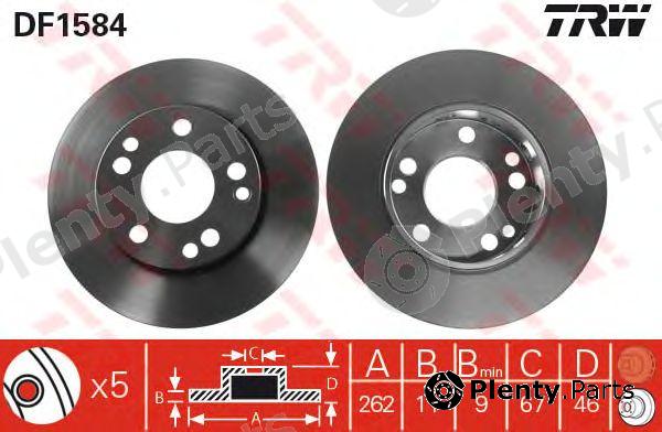  TRW part DF1584 Brake Disc