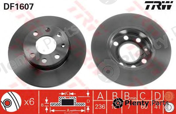  TRW part DF1607 Brake Disc