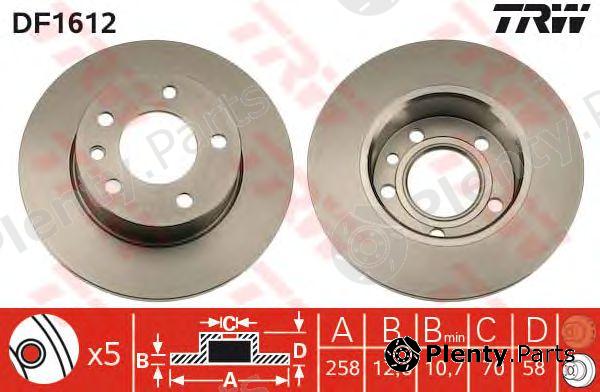  TRW part DF1612 Brake Disc