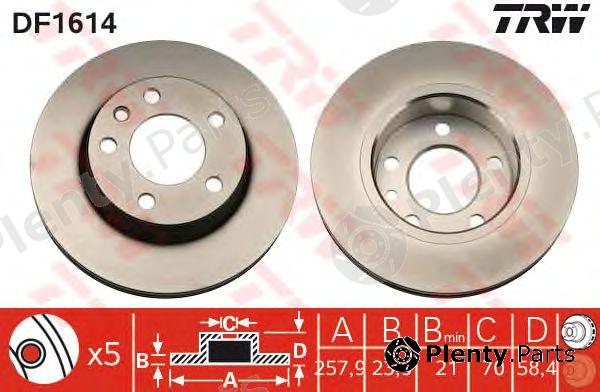  TRW part DF1614 Brake Disc