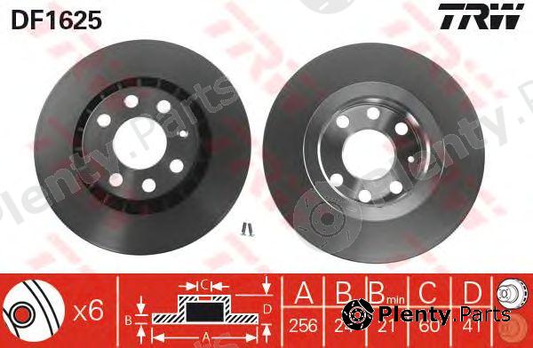  TRW part DF1625 Brake Disc