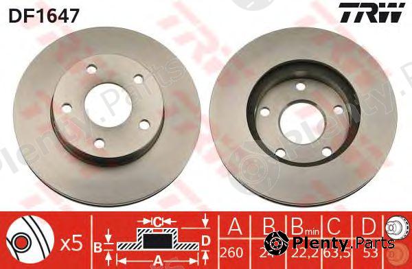  TRW part DF1647 Brake Disc