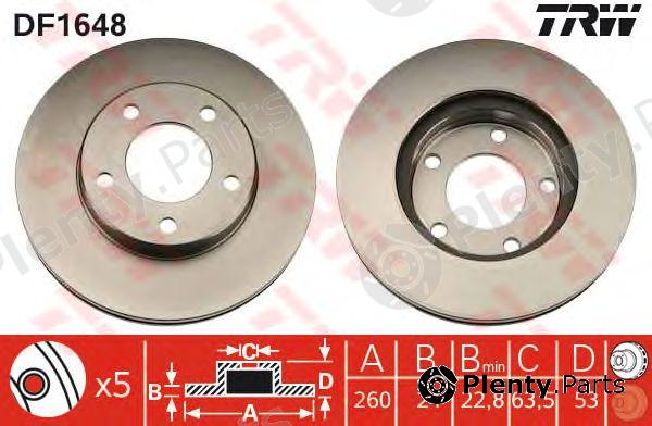 TRW part DF1648 Brake Disc
