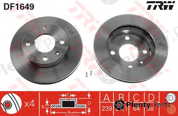  TRW part DF1649 Brake Disc