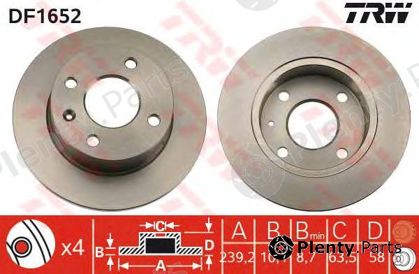  TRW part DF1652 Brake Disc