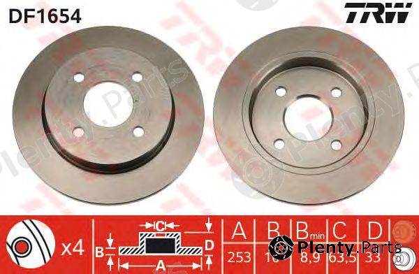  TRW part DF1654 Brake Disc