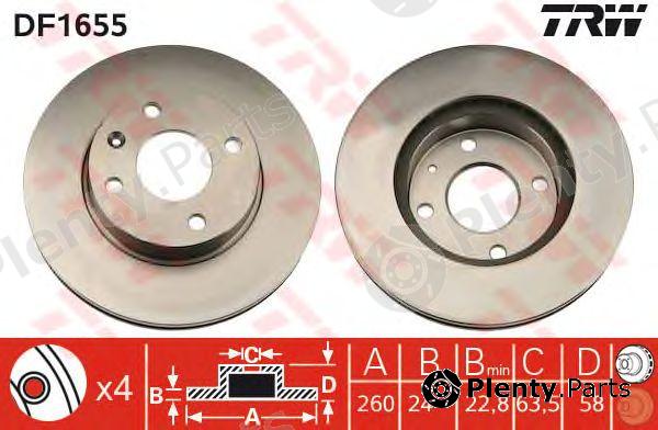  TRW part DF1655 Brake Disc
