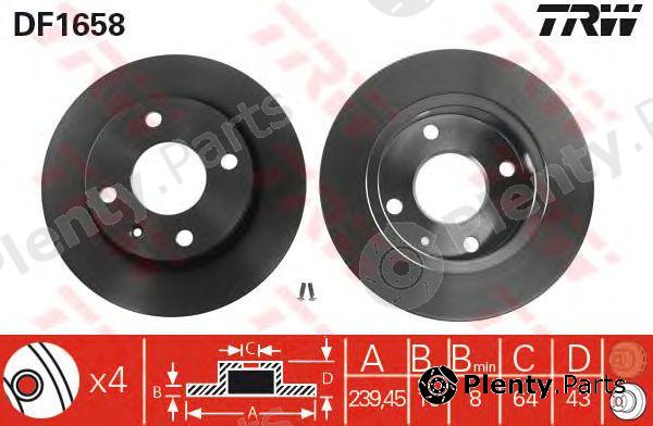  TRW part DF1658 Brake Disc