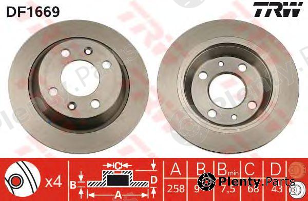  TRW part DF1669 Brake Disc