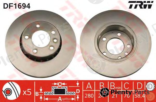  TRW part DF1694 Brake Disc
