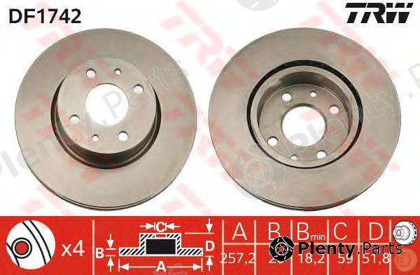  TRW part DF1742 Brake Disc
