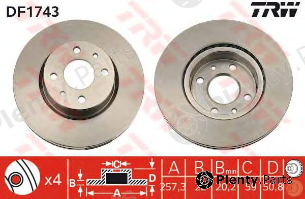  TRW part DF1743 Brake Disc