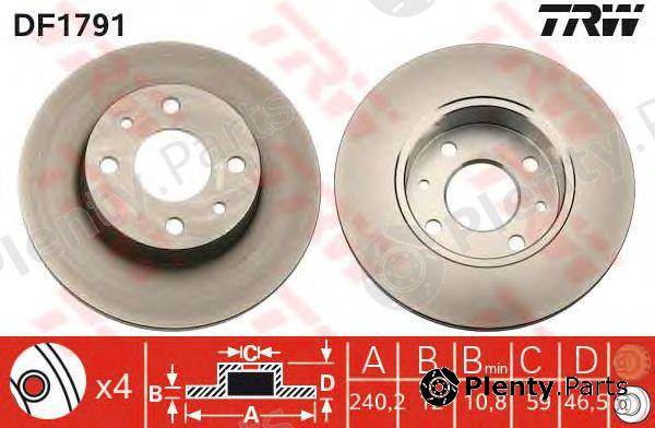  TRW part DF1791 Brake Disc