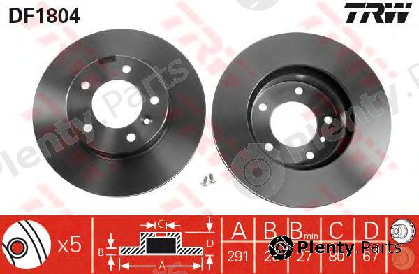 TRW part DF1804 Brake Disc