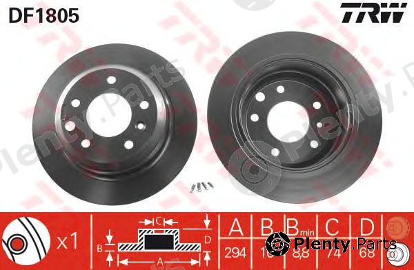  TRW part DF1805 Brake Disc