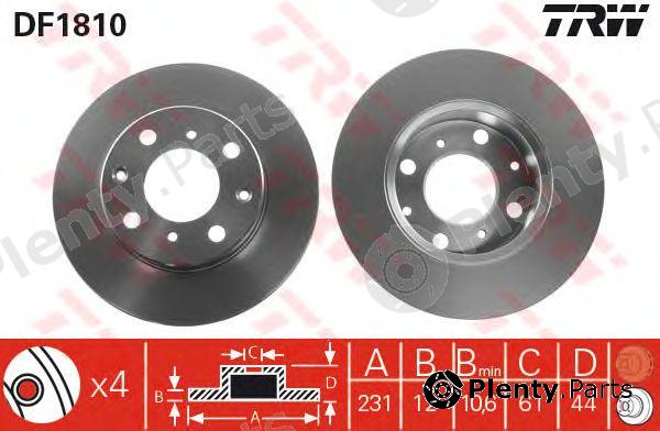  TRW part DF1810 Brake Disc