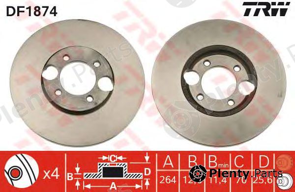  TRW part DF1874 Brake Disc