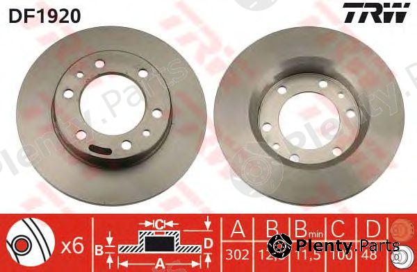  TRW part DF1920 Brake Disc