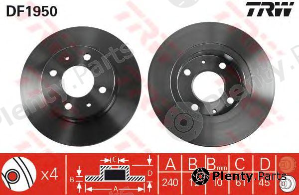  TRW part DF1950 Brake Disc