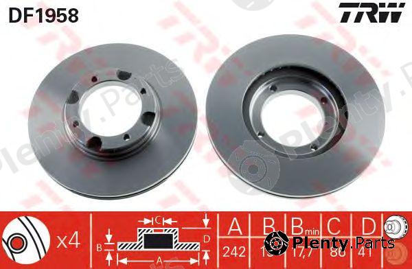  TRW part DF1958 Brake Disc