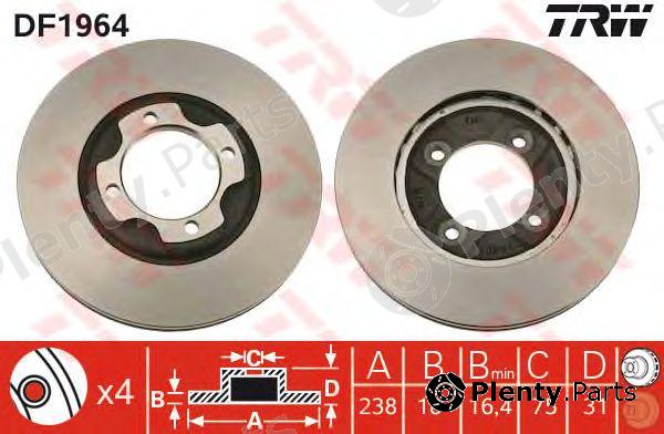  TRW part DF1964 Brake Disc