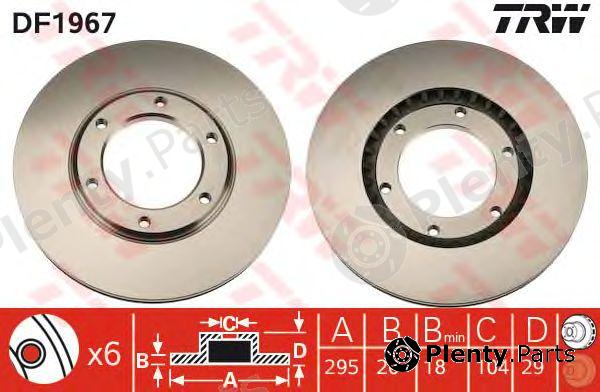 TRW part DF1967 Brake Disc