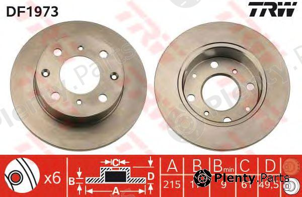 TRW part DF1973 Brake Disc