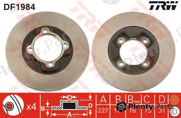 TRW part DF1984 Brake Disc