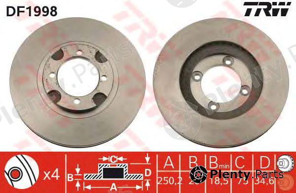  TRW part DF1998 Brake Disc
