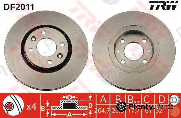  TRW part DF2011 Brake Disc