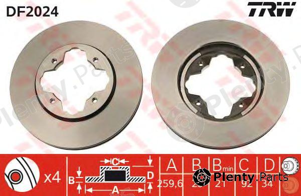  TRW part DF2024 Brake Disc