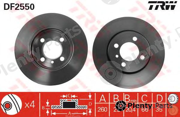  TRW part DF2550 Brake Disc
