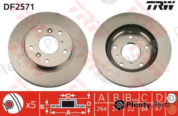  TRW part DF2571 Brake Disc