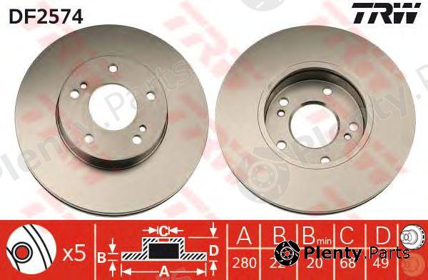  TRW part DF2574 Brake Disc