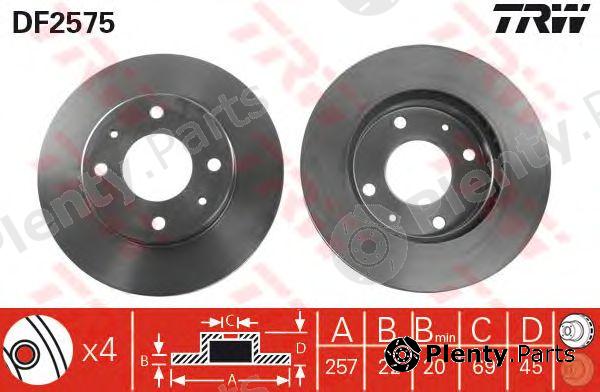  TRW part DF2575 Brake Disc