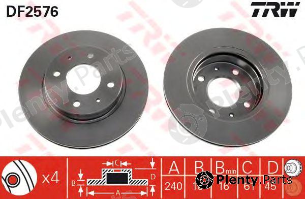  TRW part DF2576 Brake Disc