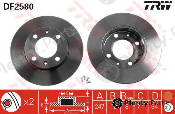  TRW part DF2580 Brake Disc