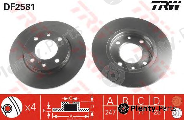  TRW part DF2581 Brake Disc