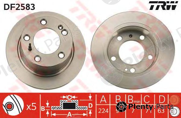  TRW part DF2583 Brake Disc
