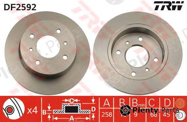  TRW part DF2592 Brake Disc