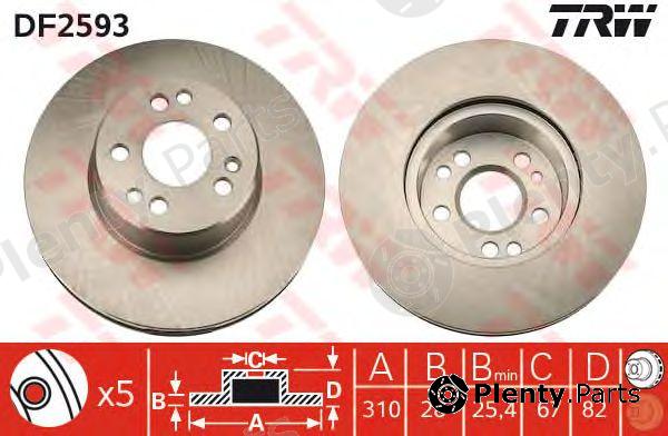  TRW part DF2593 Brake Disc