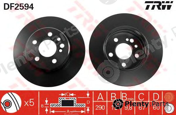  TRW part DF2594 Brake Disc