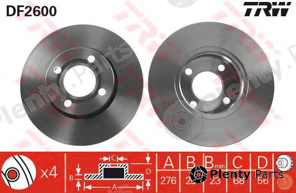  TRW part DF2600 Brake Disc