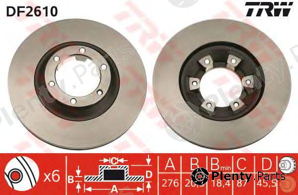  TRW part DF2610 Brake Disc