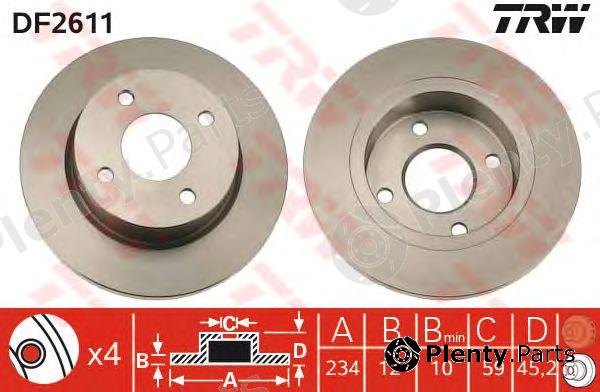  TRW part DF2611 Brake Disc