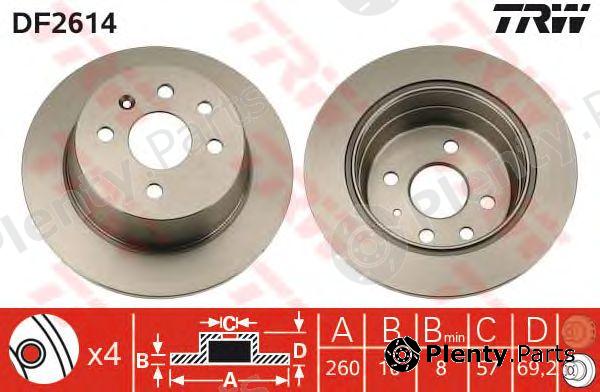  TRW part DF2614 Brake Disc