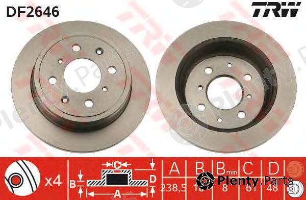  TRW part DF2646 Brake Disc