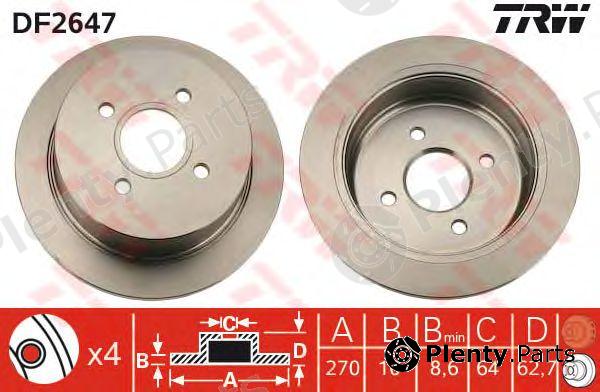  TRW part DF2647 Brake Disc