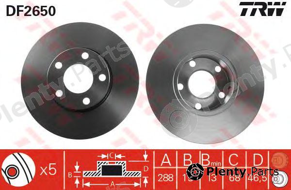  TRW part DF2650 Brake Disc